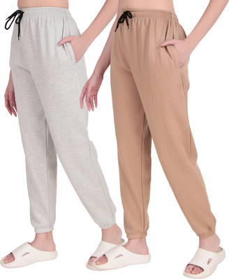 STYOXA Solid Women Grey, Beige Track Pants