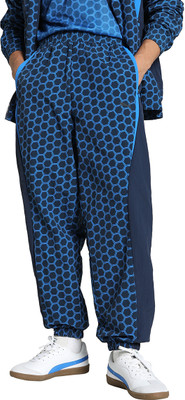 PUMA Printed Men Blue Track Pants