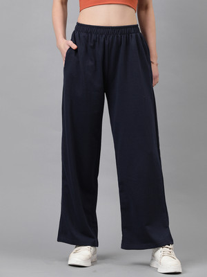 KOTTY Solid Women Dark Blue Track Pants