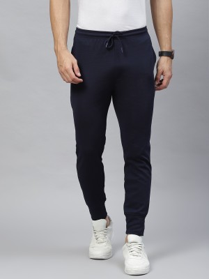 Tom Burg Solid Men Dark Blue Track Pants