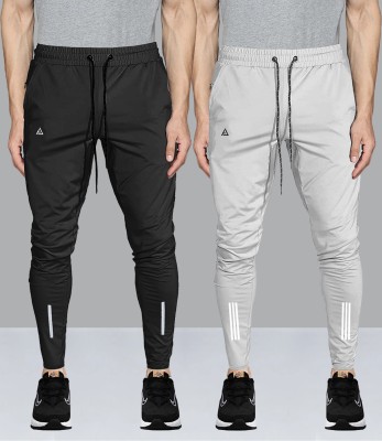 AVOLT Striped Men Grey, Black Track Pants