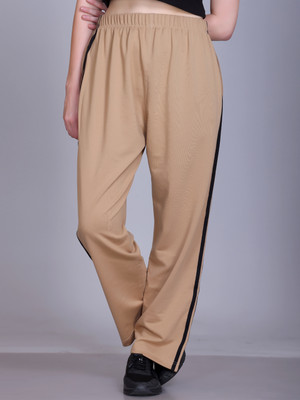 OBAAN Solid Women Beige Track Pants