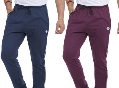 HouseOfCommon Solid Men Multicolor Track Pants