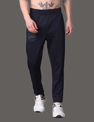 Stellers Solid Men Dark Blue Track Pants