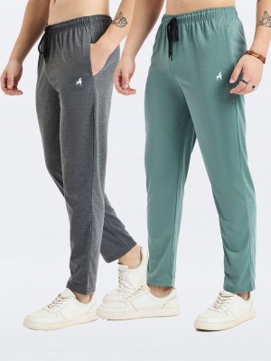 Modeve Solid Men Grey, Green Track Pants