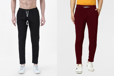 Kashmir thead Solid Men Grey, Maroon Track Pants