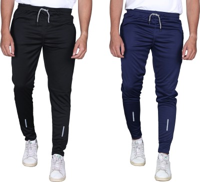 rajveer vreation Solid Men Black, Blue Track Pants