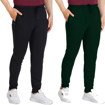 Guide Solid Men Black, Green Track Pants