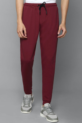 Allen Solly Solid Men Maroon Track Pants