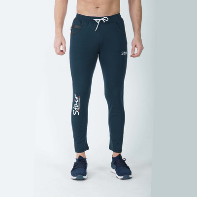 Stair Solid Men Light Blue Track Pants