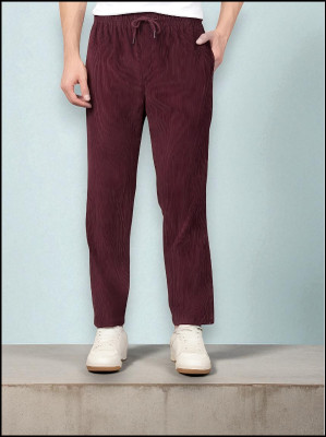Style Sizzle Solid Men Purple Track Pants