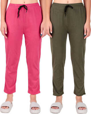 FASHIONHOUSETS Solid Women Pink, Green Track Pants