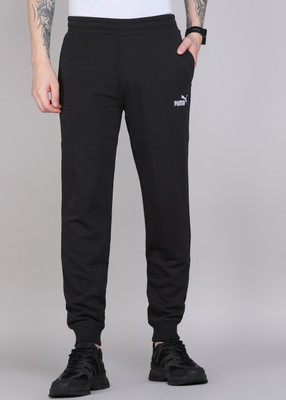 PUMA Solid Men Black Track Pants