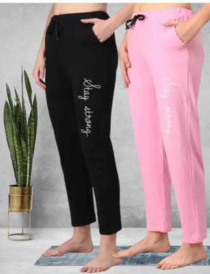 HARSHITA MART Printed Women Black Track Pants