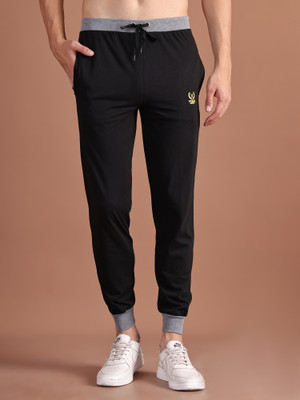 VIMAL JONNEY Solid Men Black Track Pants