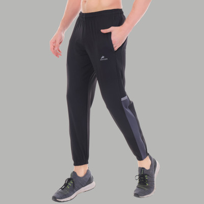 Jaxcion Solid Men Black Track Pants