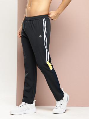 Turnfit Solid, Striped Men Grey Track Pants