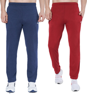 Diwazzo Solid Men Light Blue, Maroon Track Pants