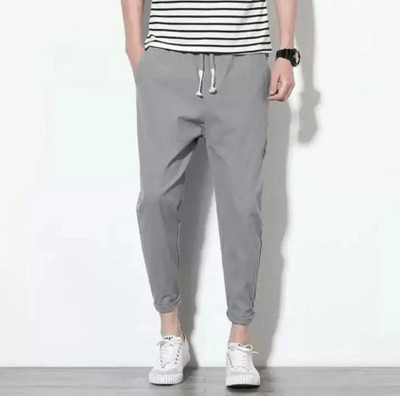 HoC Solid Men Grey Track Pants