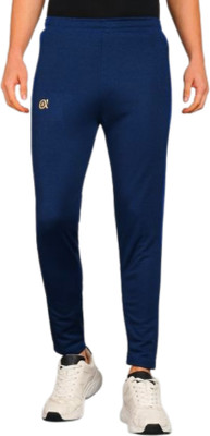 Qalm Brothers Solid Men Blue Track Pants