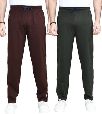 RAPL BHARAT Striped Men Brown, Grey Track Pants