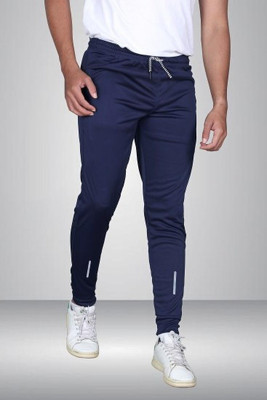 PS Traders Solid Men Blue Track Pants