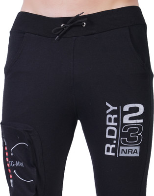 Gazzet 4G Printed Men Black Track Pants