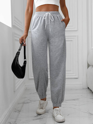 Dockstreet Loose Fit Women Grey Trousers