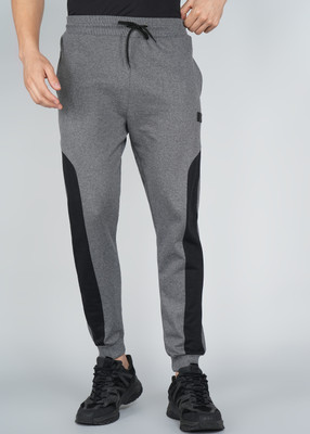 CornerKick Colorblock Men Grey Track Pants