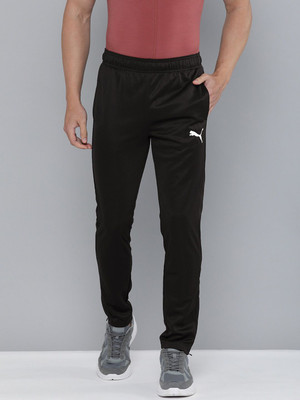 PUMA Solid Men Black Track Pants