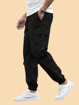 Kesaria Textile Company Solid Men Black Track Pants