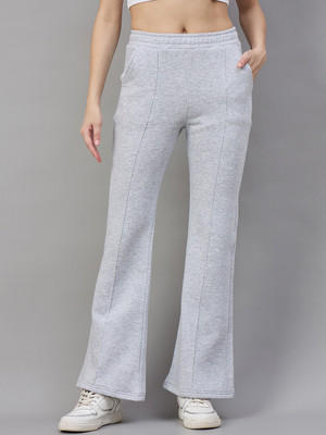 98 Degree North Solid Women Grey Track Pants