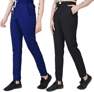 Apex Dragon Solid Women Blue, Black Track Pants