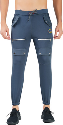 Plus Fitpro Printed Men Grey Track Pants