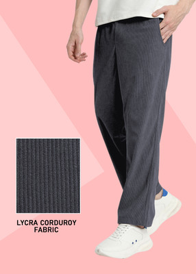 INDICLUB Self Design Men Grey Track Pants