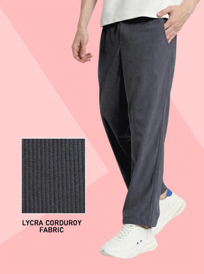 INDICLUB Self Design Men Grey Track Pants