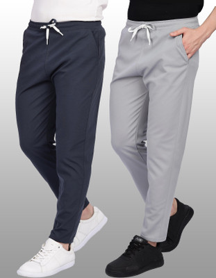 FOXTER Solid Men Silver, Grey Track Pants
