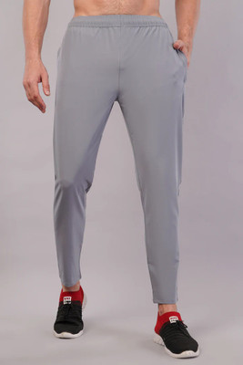 CornerKick Solid Men Silver Track Pants