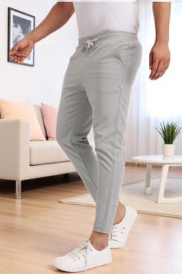 GAJVU Solid Men Grey Track Pants