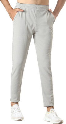 PORT LOTUS Solid Men Grey Track Pants
