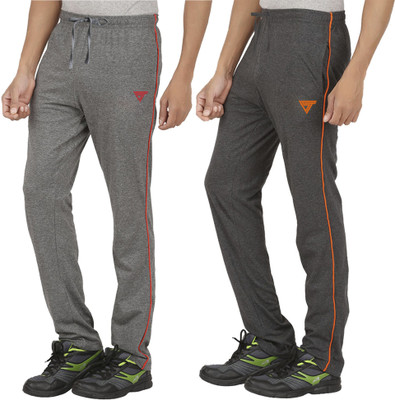 SOUTHTREE Striped Men Grey Track Pants