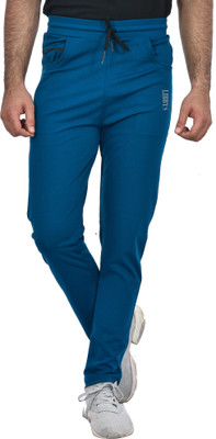 Libby's Solid Men Blue Track Pants