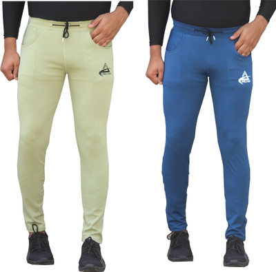 pelton Printed Men Blue, Light Green Track Pants