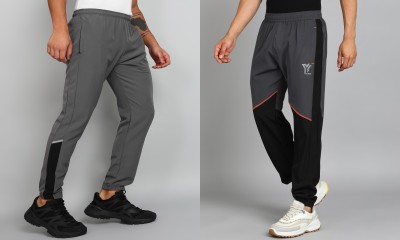 YUNEK Colorblock Men Multicolor Track Pants