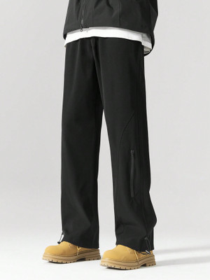 Leriya Fashion Solid Men Black Track Pants