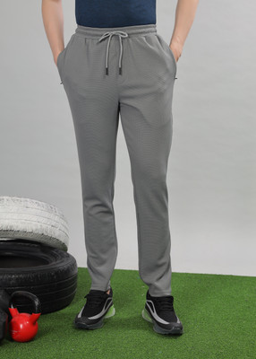 Force NXT Premium Polyster Regular Trackpants, S Solid Men Grey Track Pants