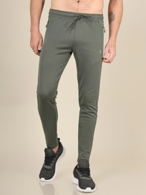 TECHNOSPORT Solid Men Green Track Pants