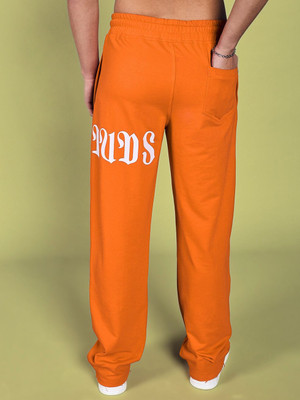 WEARDUDS Printed Men Orange Track Pants