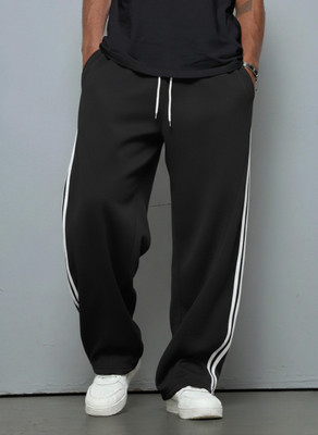 Dockstreet Solid Men White Track Pants