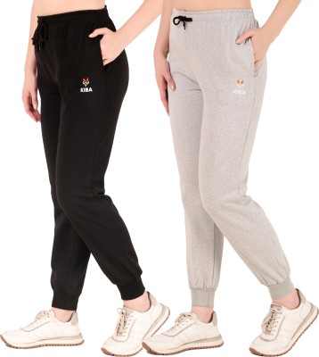 Kavya Retail Solid Women Black, Grey Track Pants